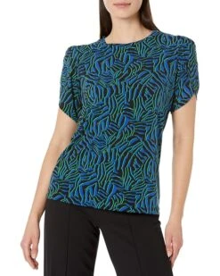 MICHAEL Michael Kors Multi Zebra Petal Sleeve Top