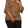MICHAEL Michael Kors Plus Size Paisley Flare Sleeve Top