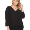 MICHAEL Michael Kors Plus Size V-Neck Mixed Media Top -Michael Michael Kors Shop 81mWpf3SHDL. AC SR736920