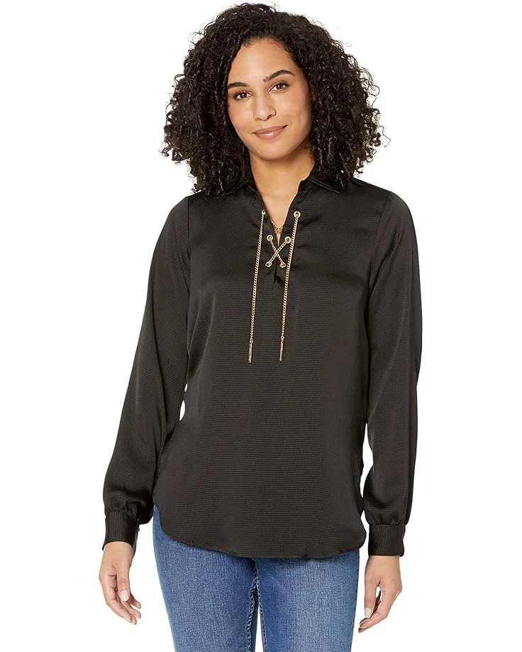 MICHAEL Michael Kors Lace-Up Chain Top 3 MICHAEL Michael Kors Lace-Up Chain Top