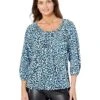 MICHAEL Michael Kors Petite Cat Easy Peasant Top