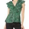 MICHAEL Michael Kors Zebra V-Neck Flounce Blouse -Michael Michael Kors Shop 81rbSQ2PVAL. AC SR736920