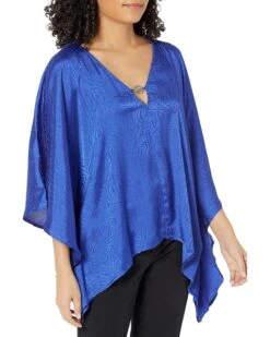 MICHAEL Michael Kors Zebra Plisse Haneck Hem Top