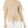 MICHAEL Michael Kors Giraffe Grommet Neck Top