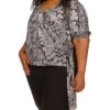 MICHAEL Michael Kors Plus Size Foil Paisley Wrap Top
