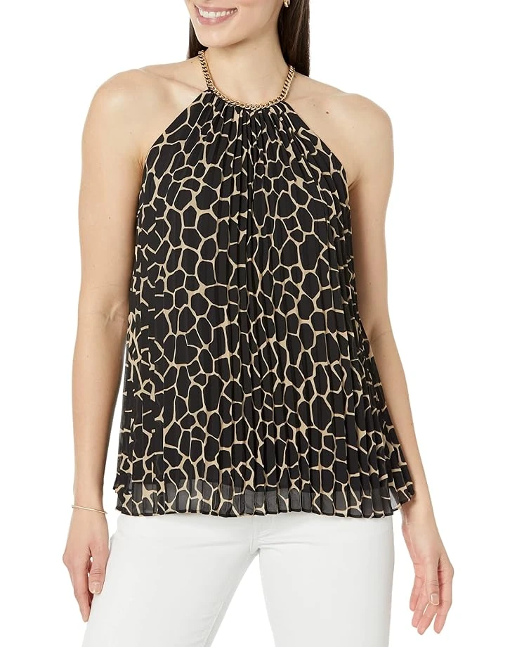 MICHAEL Michael Kors Giraffe Pleated Chain Top 3 MICHAEL Michael Kors Giraffe Pleated Chain Top