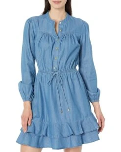 MICHAEL Michael Kors Chambray Ruffle Dress