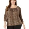 MICHAEL Michael Kors Plus Size Leopard Peasant Top -Michael Michael Kors Shop 91qqEmPx18L. AC SR736920