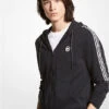 Logo Tape Cotton Blend Zip-Up Hoodie -Michael Michael Kors Shop CS250QD5MF 0001 1