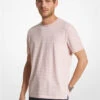 Striped Cotton And Silk Blend T-Shirt -Michael Michael Kors Shop CS351HD8VJ 7652 1