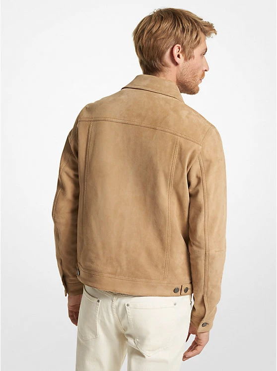 Suede Zip-Up Trucker Jacket 4 Suede Zip-Up Trucker Jacket - Image 2