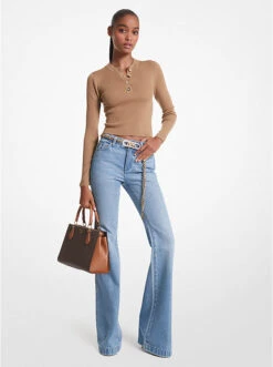 Ribbed Wool Blend Sweater