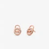 Precious Metal-Plated Sterling Silver Pavé Padlock Stud Earrings -Michael Michael Kors Shop MKC1558AH 0622 1