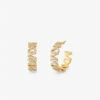 14K Gold-Plated Brass Pavé Logo Large Hoop Earrings 2 14K Gold-Plated Brass Pavé Logo Large Hoop Earrings -Michael Michael Kors Shop MKJ7955 0710 1