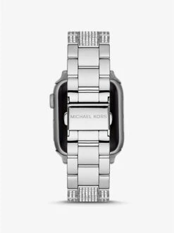 Pavé Silver-Tone Strap For Apple Watch® -Michael Michael Kors Shop MKS8006 0040 4