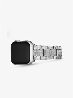 Pavé Silver-Tone Strap For Apple Watch® -Michael Michael Kors Shop MKS8006 0040 6